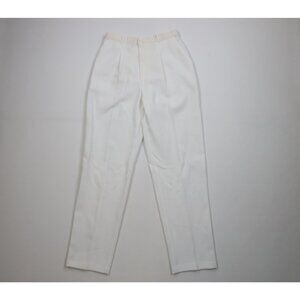 Vintage 70s 80s Levis Womens 28 Relaxed Fit Pleated Knit Chino Pants White USA